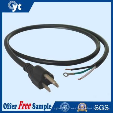 Black Us Plug 3 Pin PVC AC Power Cable